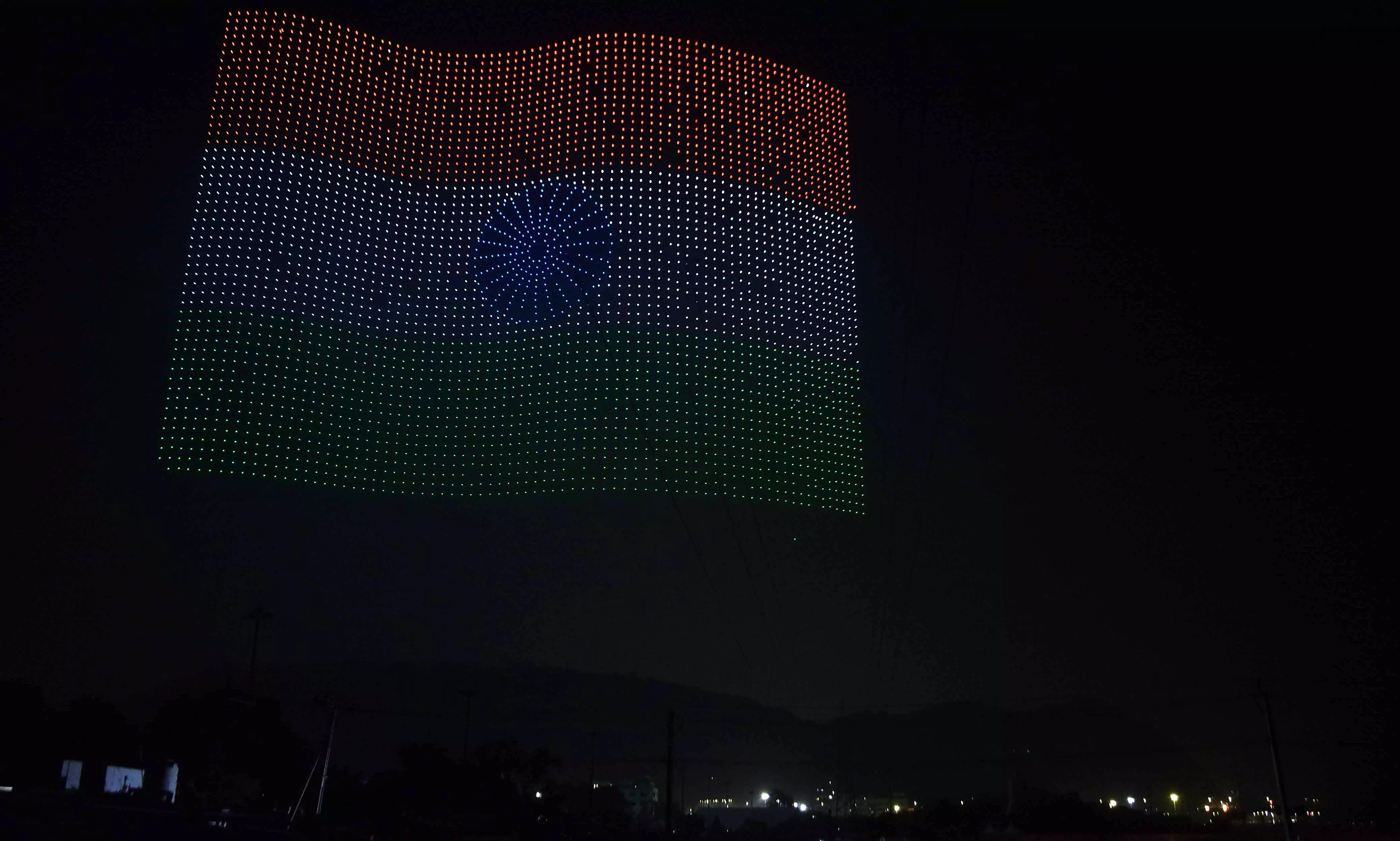 Punnami Ghat sky dazzles citizens with drone formations