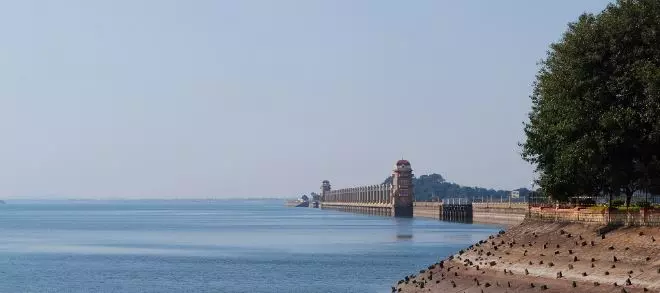 Tungabhadra swells at Mantralayam