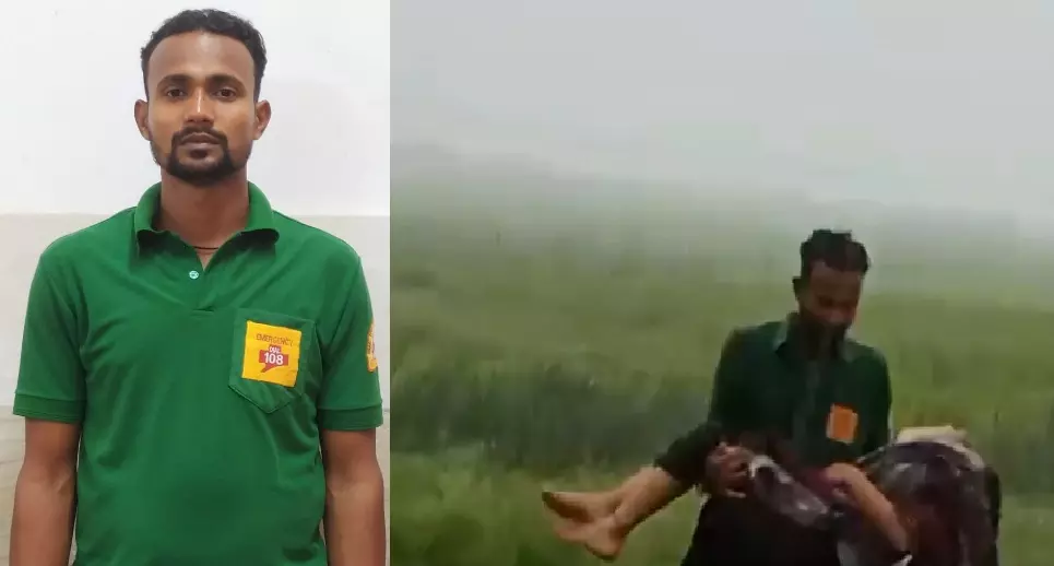 Odisha Ambulance worker becomes hero amid Cyclone Dana’s wrath