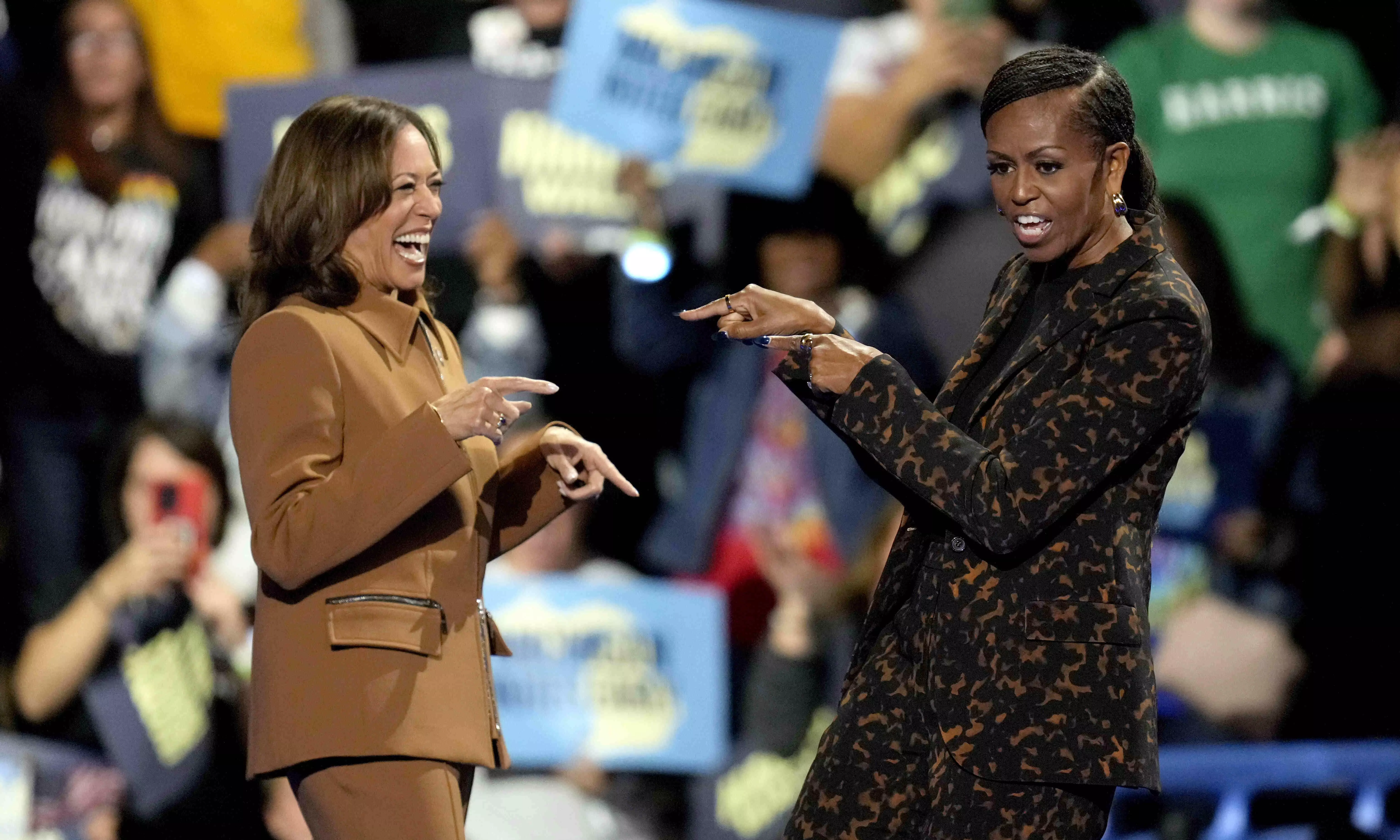 Take our lives seriously: Michelle Obama pleads as she rallies for Kamala Harris