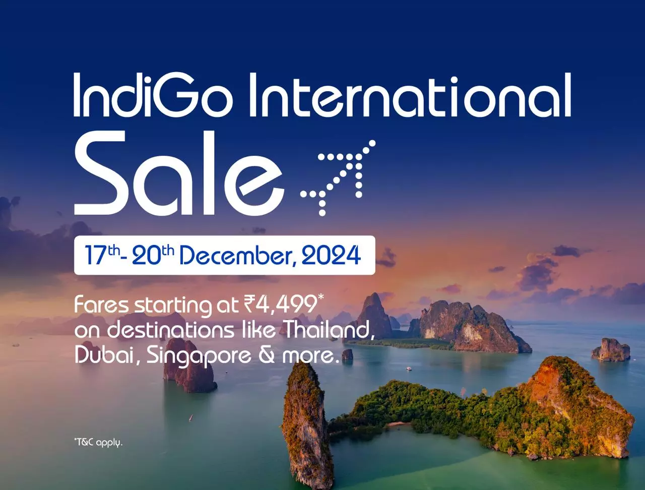 Indigo offers discounts on flight ticket prices for holiday season