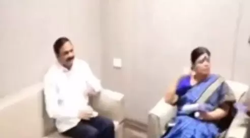 Allu Arjun's father in-law Chandrashekhar Reddy meets Deepa Dasmunsi