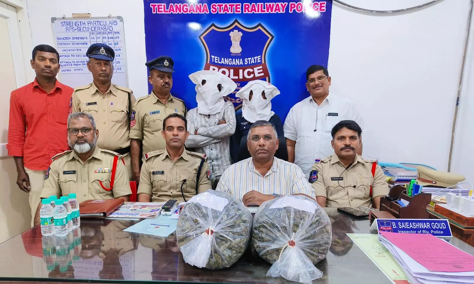 Secunderabad RPF Arrests Two Ganja Peddlers, Seizes 10 Kg Ganja