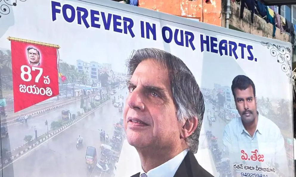 Hoardings appear to rename road in Tirupati after Ratan Tata