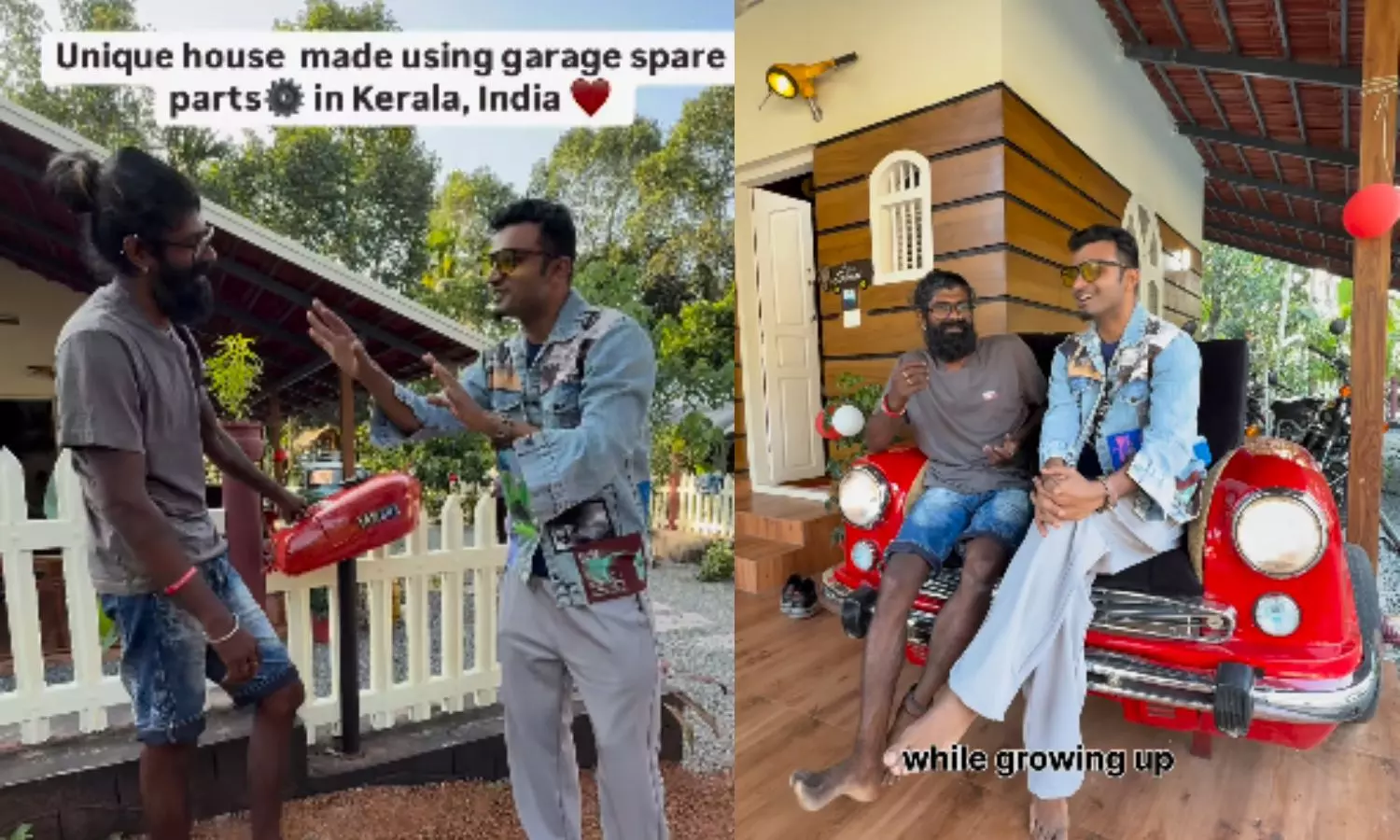 Kerala Man Decorates Home Using Automobile Spare Parts for Unique Aesthetic