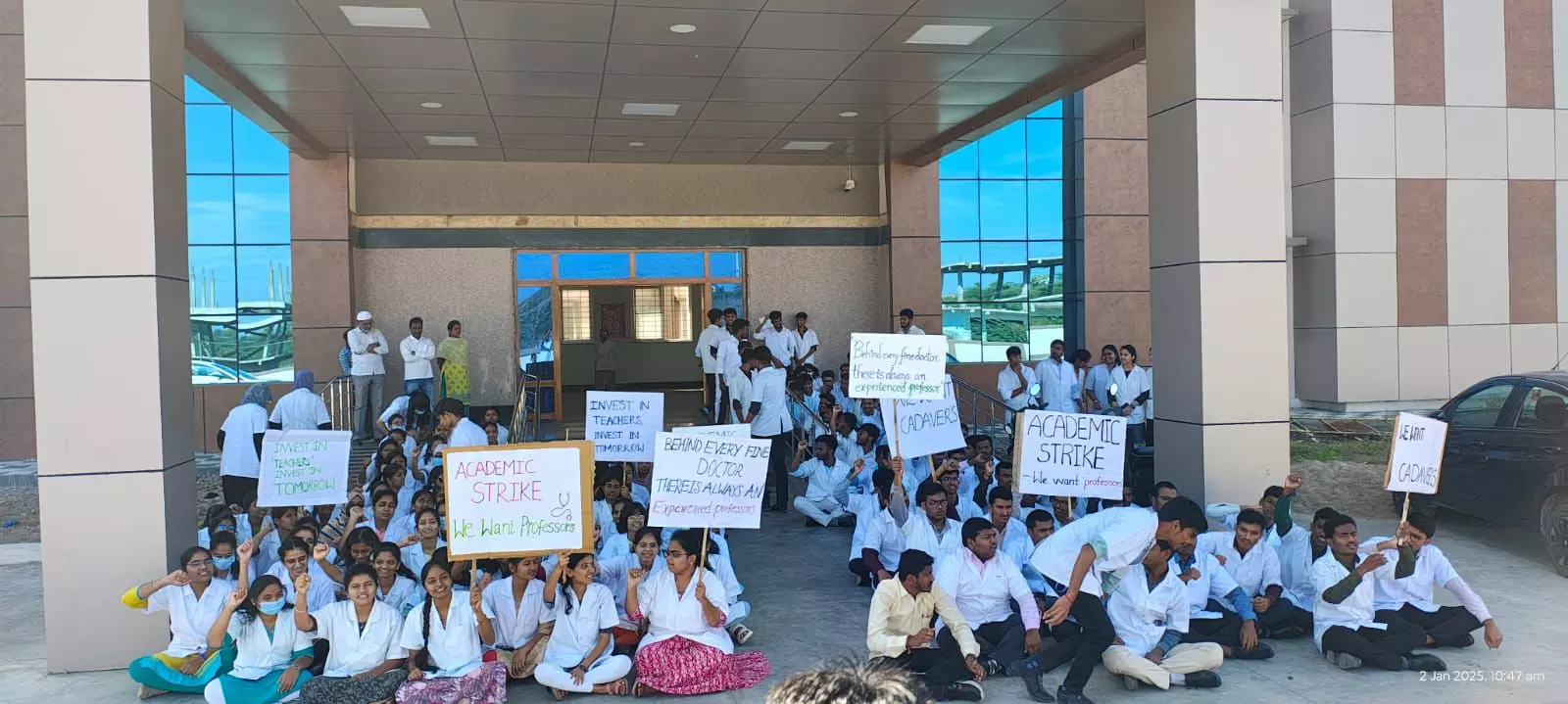 Asifabad: MBBS Students Protest for Better Facilities