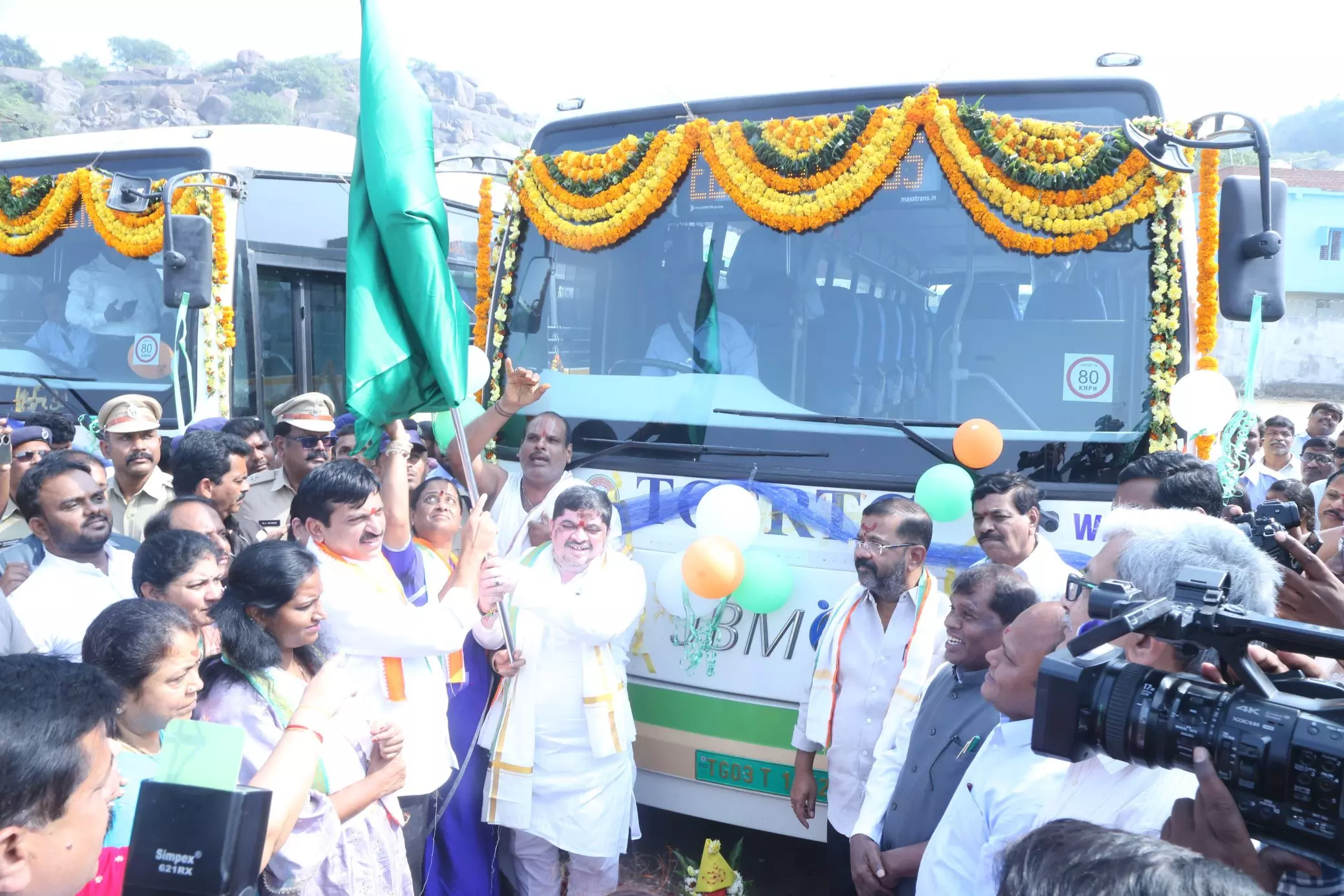 Telangana launches 112 electric buses in Hanamkonda