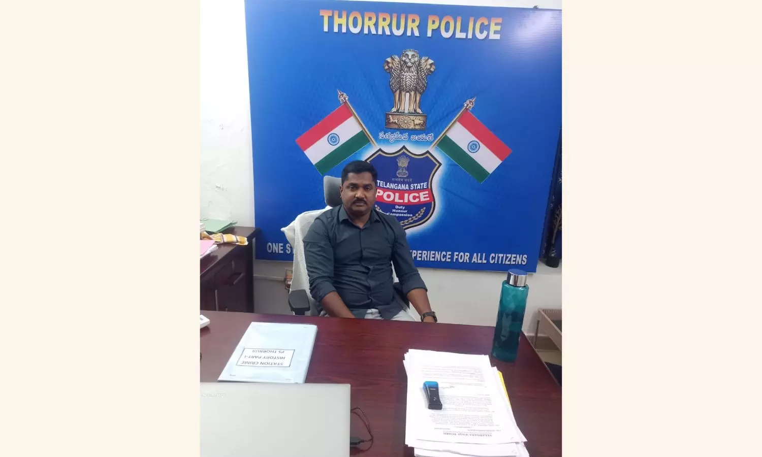 Thorrur police station Inspector in ACB net for demanding Rs.4 lakh as bribe