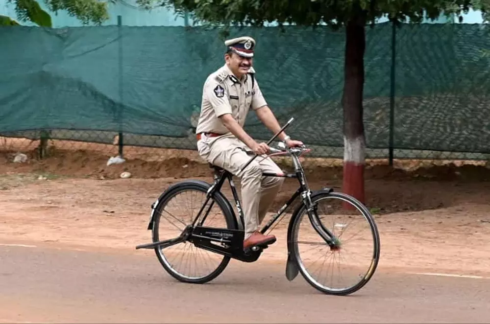 Retired IPS Officer P. Venkata Rami Reddy Rides Bicycle Home, Wins Hearts