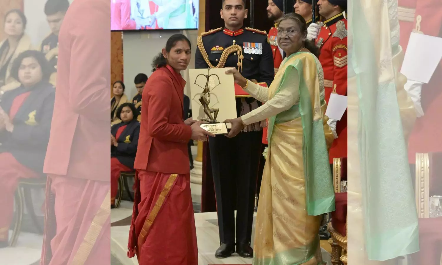 President Murmu Confers Arjuna Award on Para-Athlete Jeevanji Deepthi