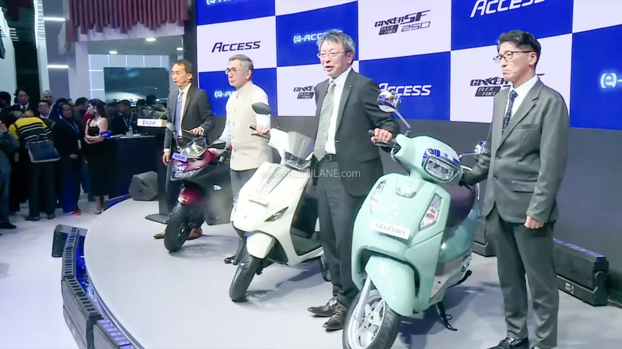 Suzuki Motorcycle India launches electric scooter e-Access, 2 other models