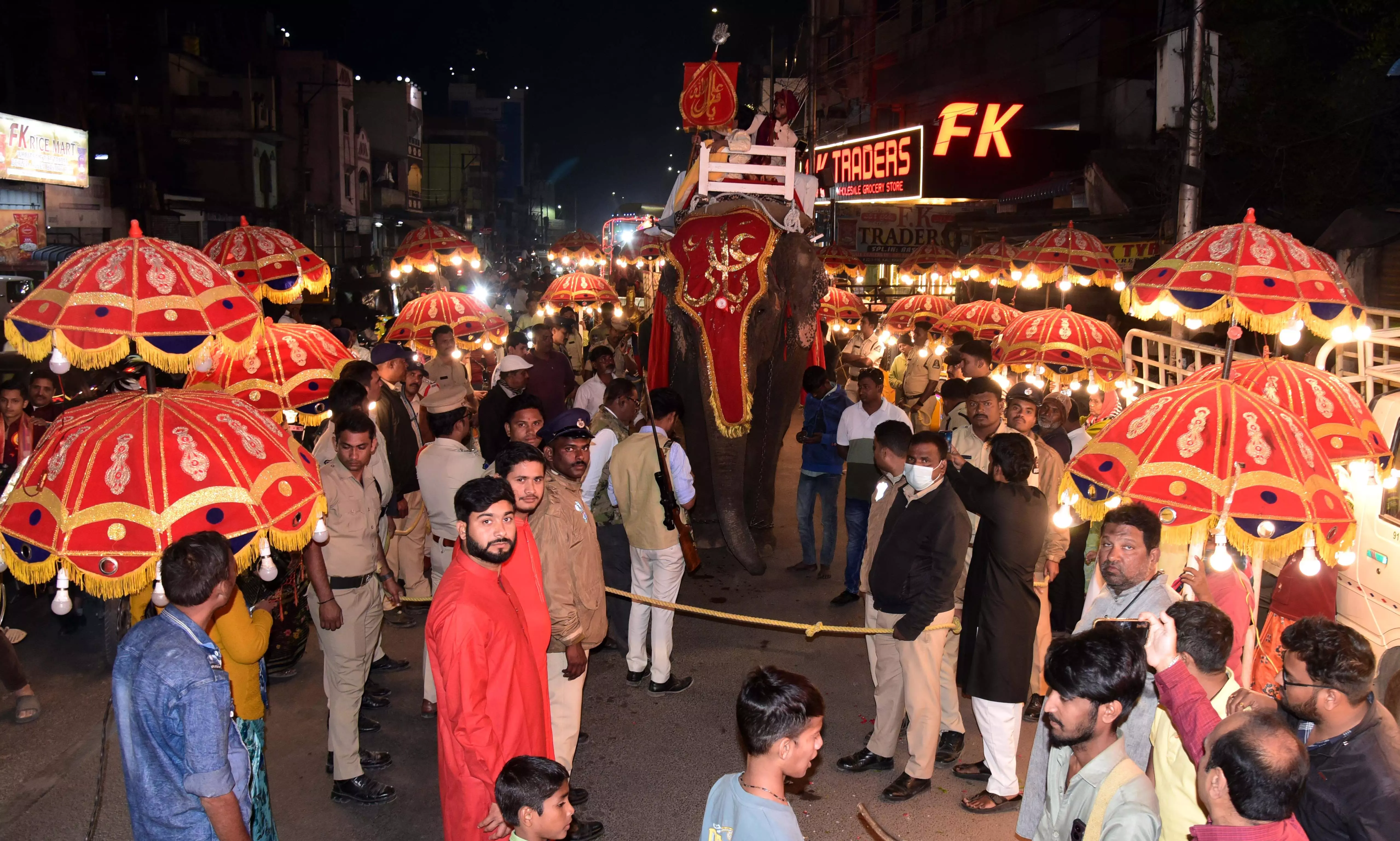 Grand Sehra rally with tusker on Hazrat Ali’s b’day