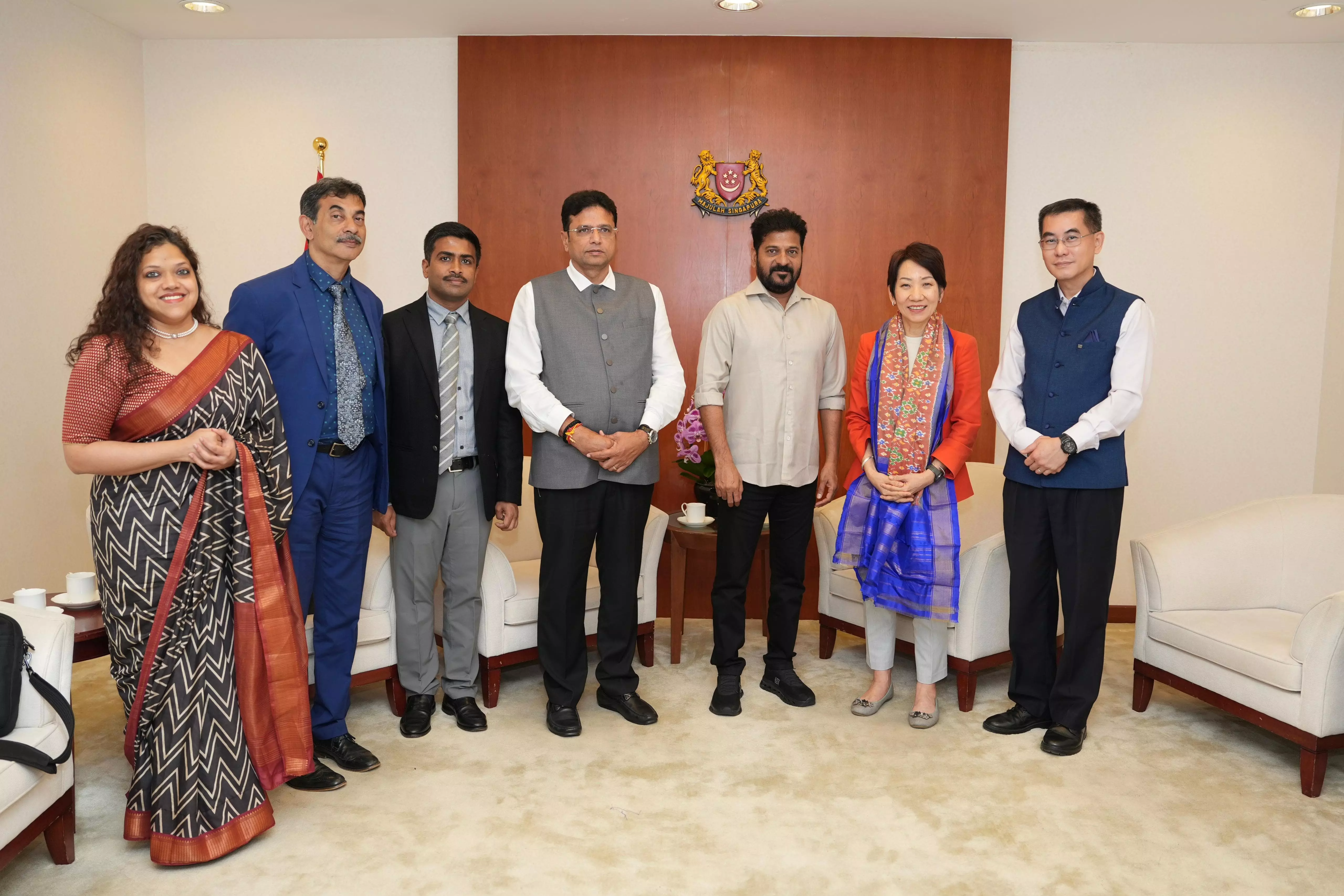 Revanth Reddy meets Singapore Environment Minister Grace Fu Hai Yien