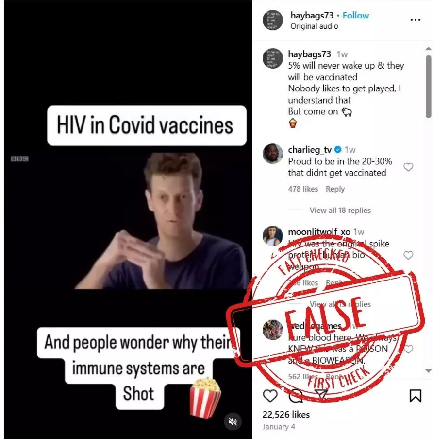 FACT CHECK: Does the COVID-19 vaccine contain AIDS causing viruses?