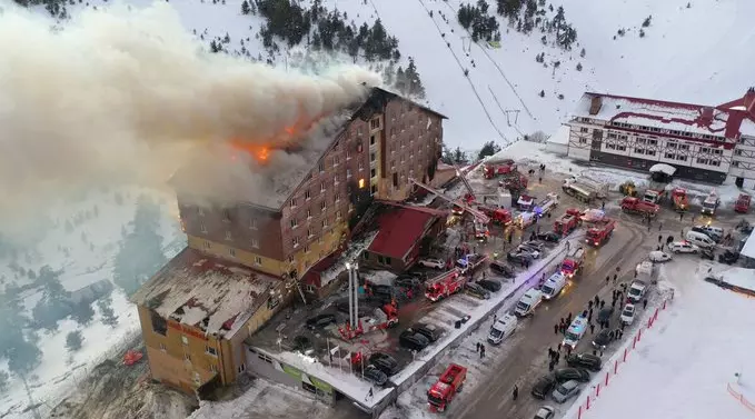 Fire in hotel at ski resort in Turkey kills at least 10 people, injures 32