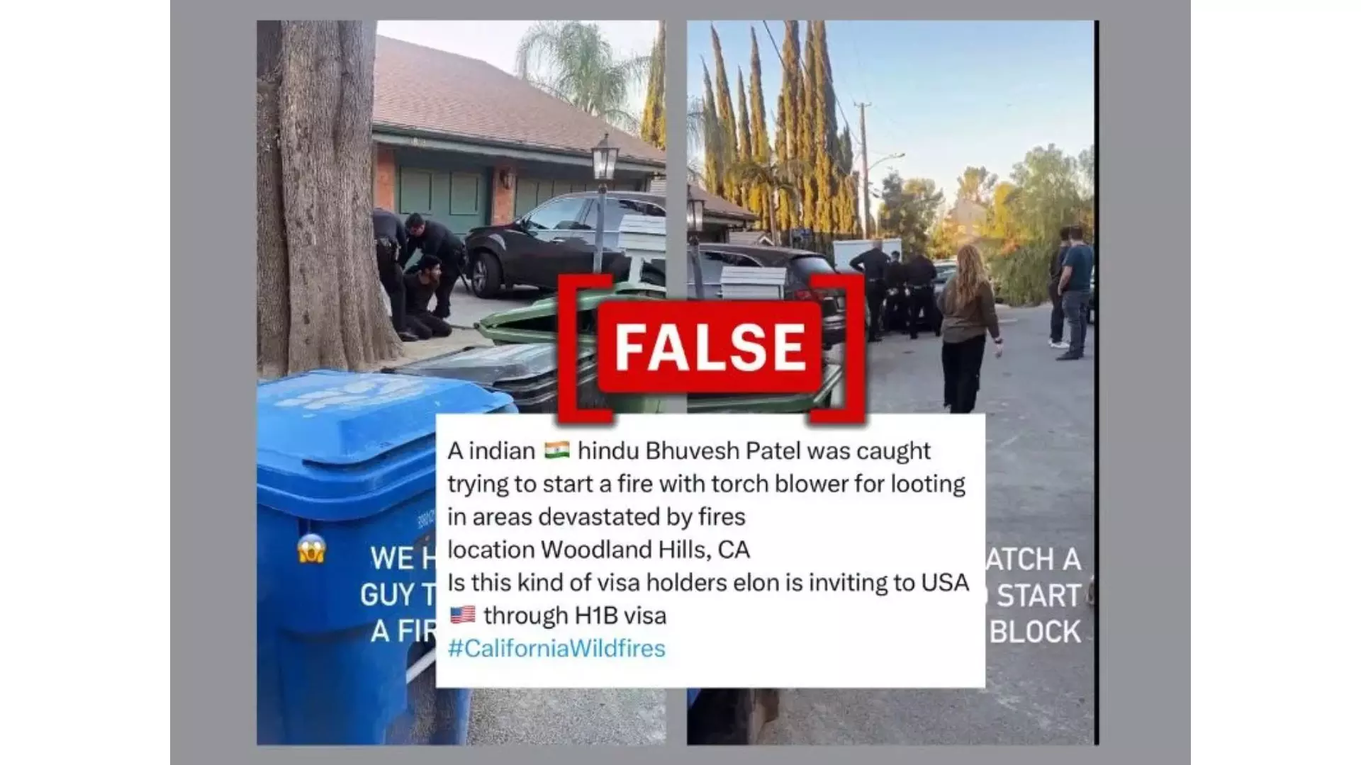 Fact Check | Indian National Not Caught Starting Fire in LA Neighbourhood