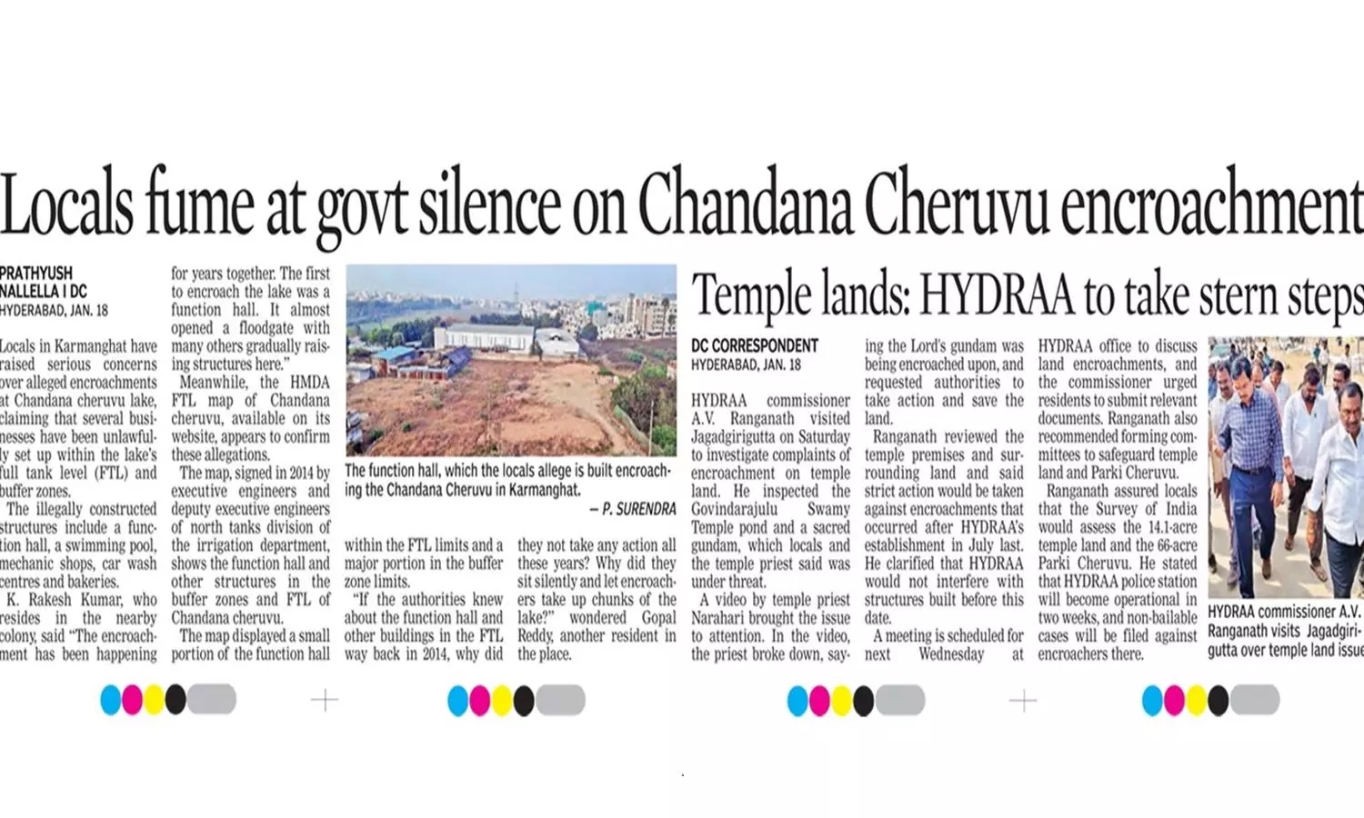 DC Impact: Hydraa Issues Notices to Structures Encroaching Chandana Cheruvu