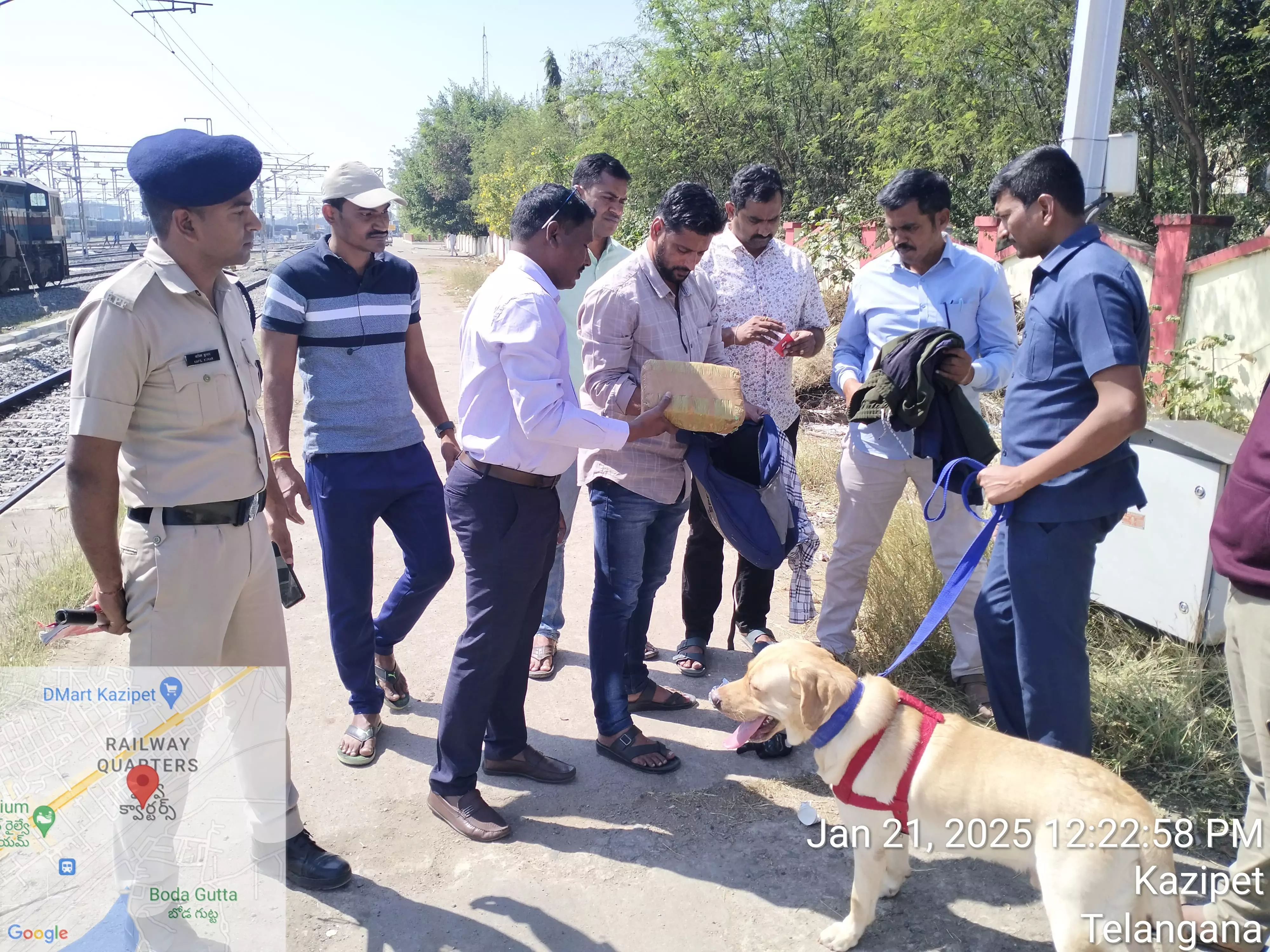 Police Dog Sniffs Out 4 kg Ganja at Kazipet Railway Station