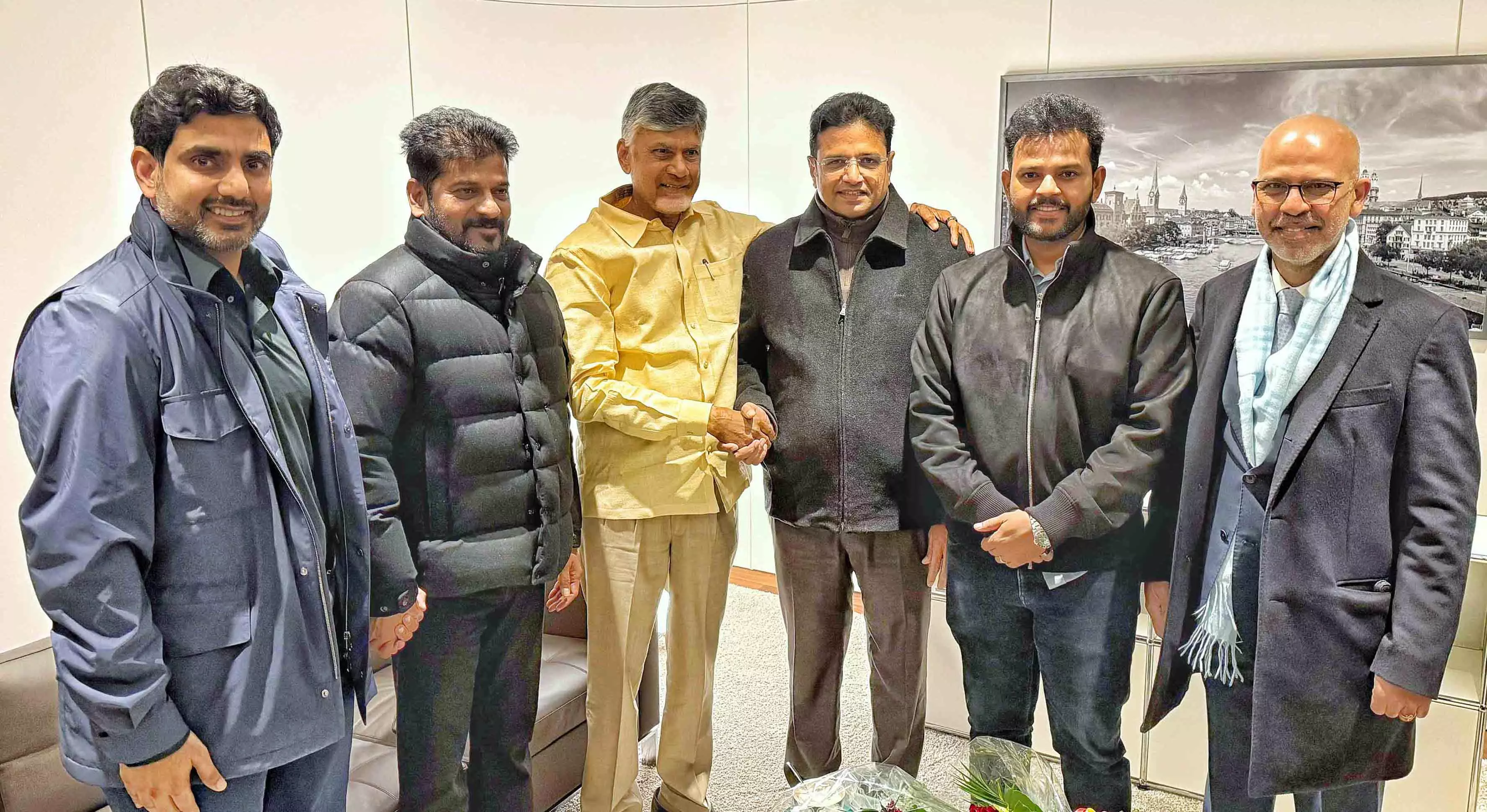 Naidu’s usual attire in bone-chilling temperatures at Davos goes viral