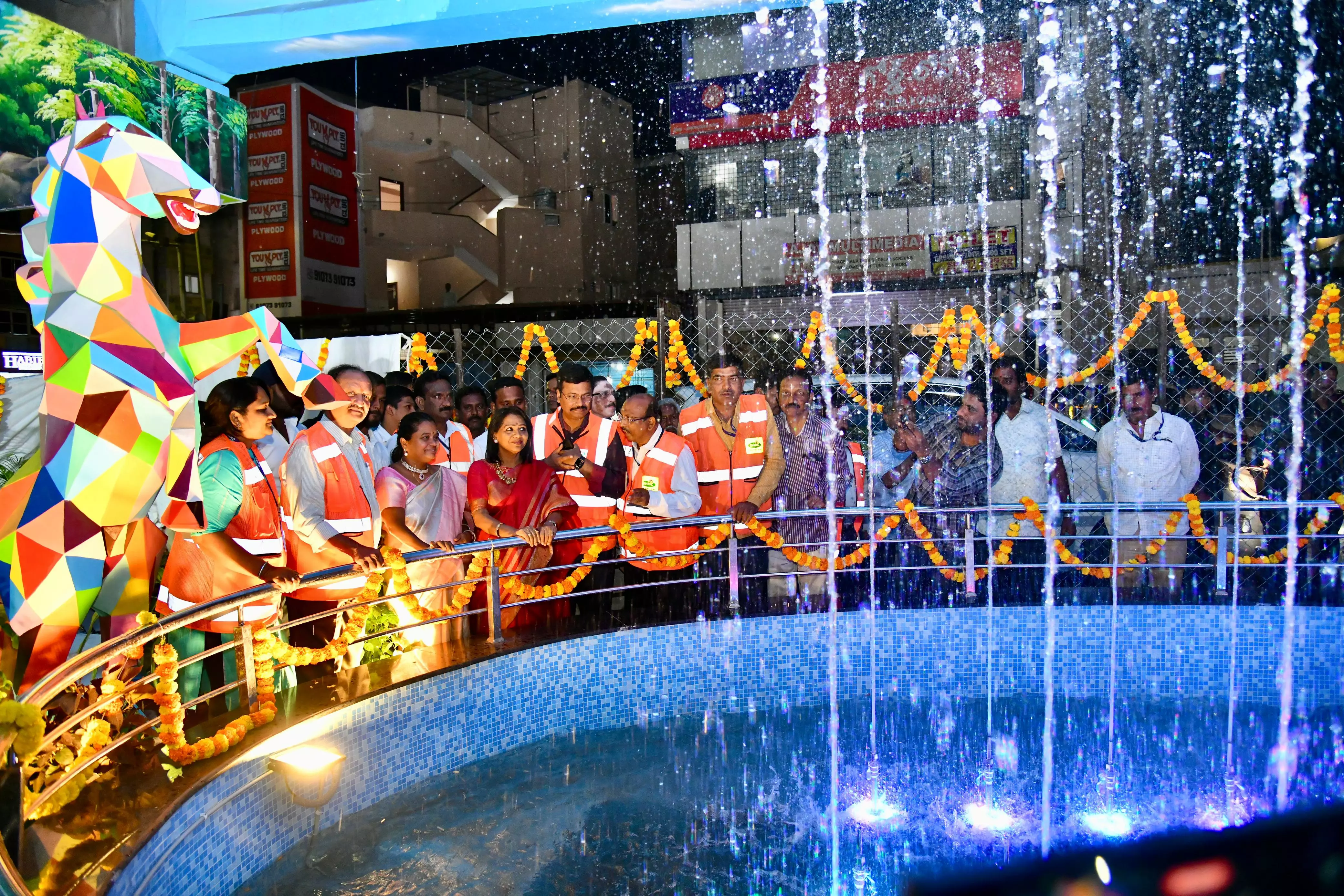 GHMC opens fountain, decorative lights in Narayanguda