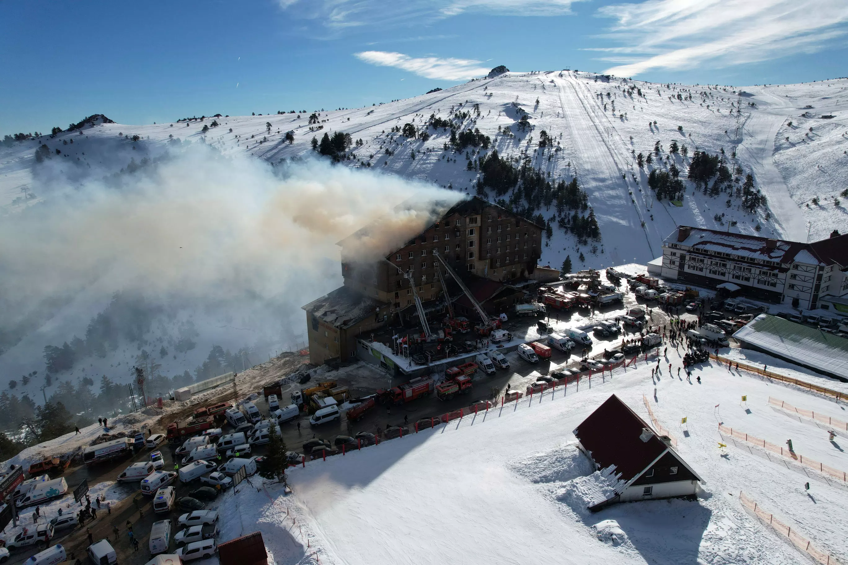 At least 76 people killed in a hotel fire at a ski resort in Turkey