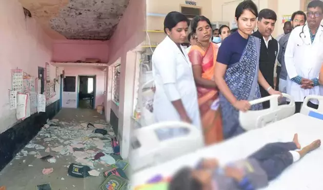 Four Children Injured as Anganwadi Ceiling Collapses