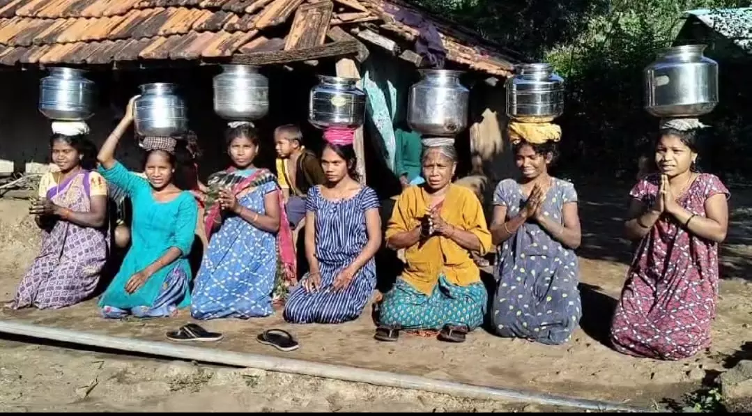 Kondu Tribal Women Protest for Clean Water