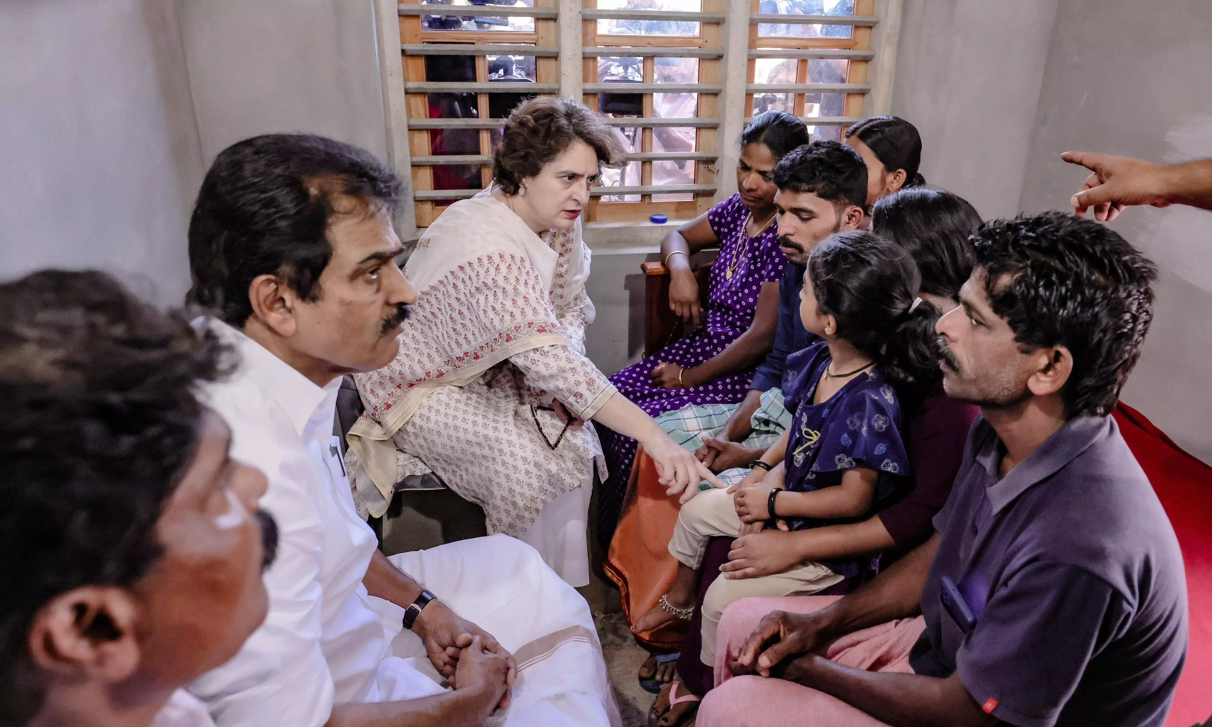 Priyanka Gandhi Meets Family of Animal Attack Victim Radha in Wayanad