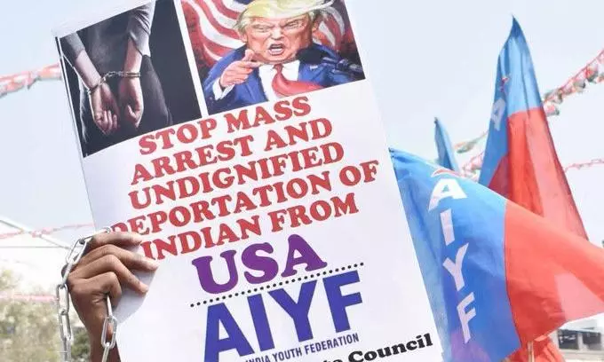 AIYF criticises Modi government for keeping mum on mistreatment of deported Indians