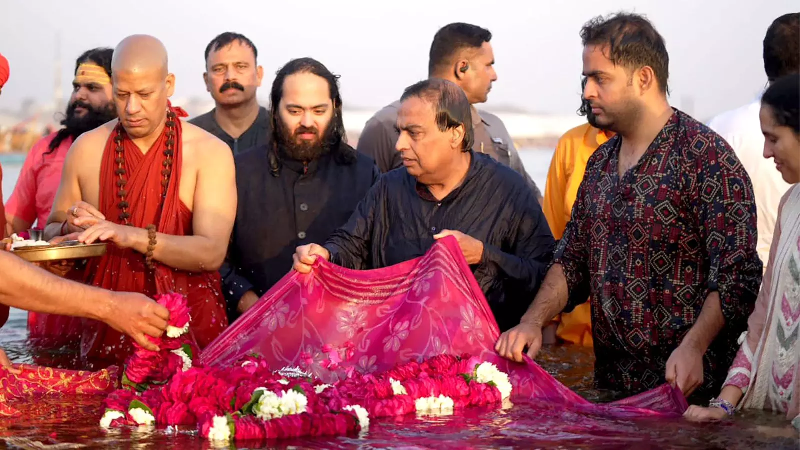 Four generations of Ambanis take the Holy Dip at Maha Kumbh