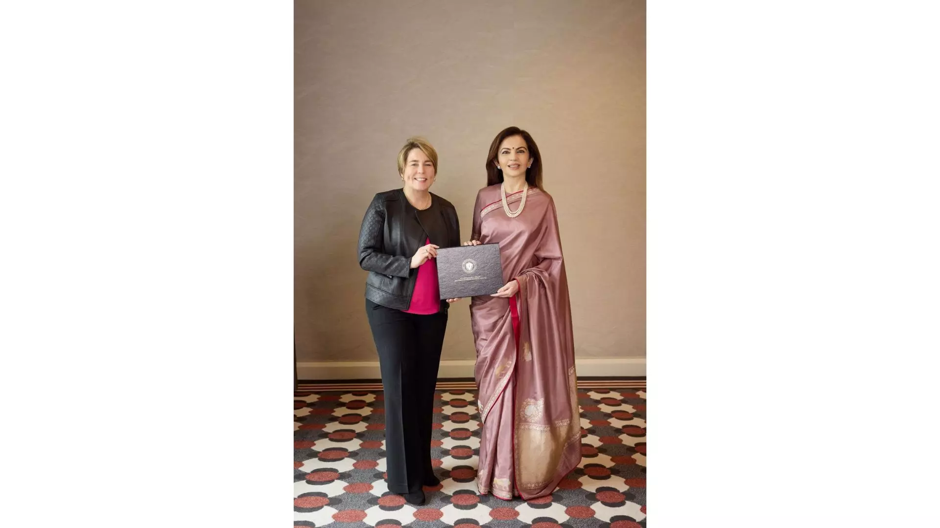 Nita Ambani felicitated by Massachusetts Governor