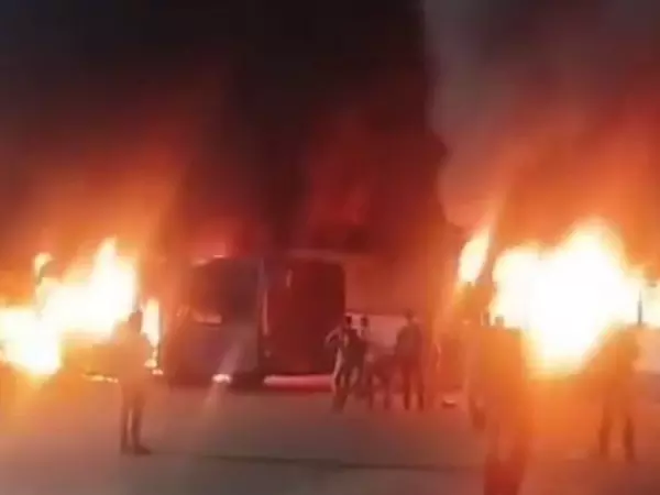 Telangana: Two TGSRTC buses gutted in fire at Kushaiguda depot