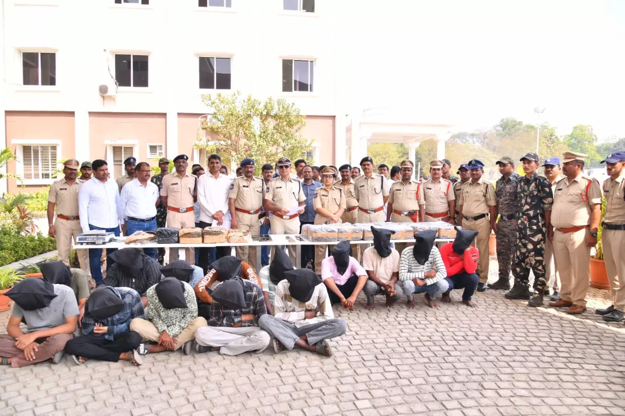 Mancherial police seized 23.5 kg ganja valued at Rs 11 lakh