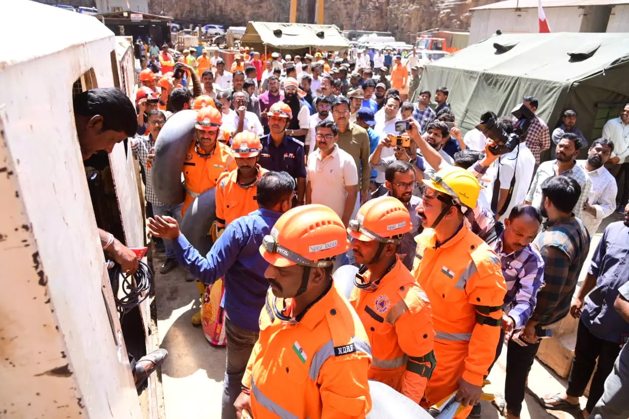 Rescue efforts continue to save workers trapped in SLBC tunnel