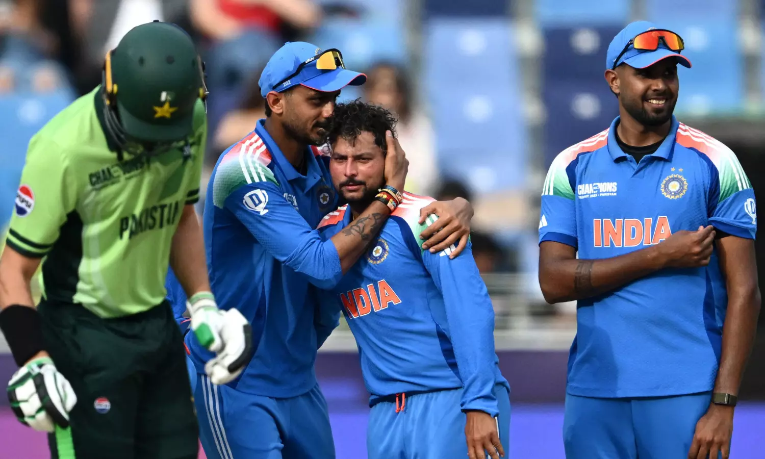 Champions Trophy: India restrict Pakistan to 241 despite Shakeel's fifty