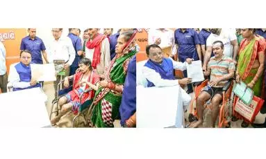 Odisha CM Mohan Majhi Dispenses Assistance on Spot to Distressed People