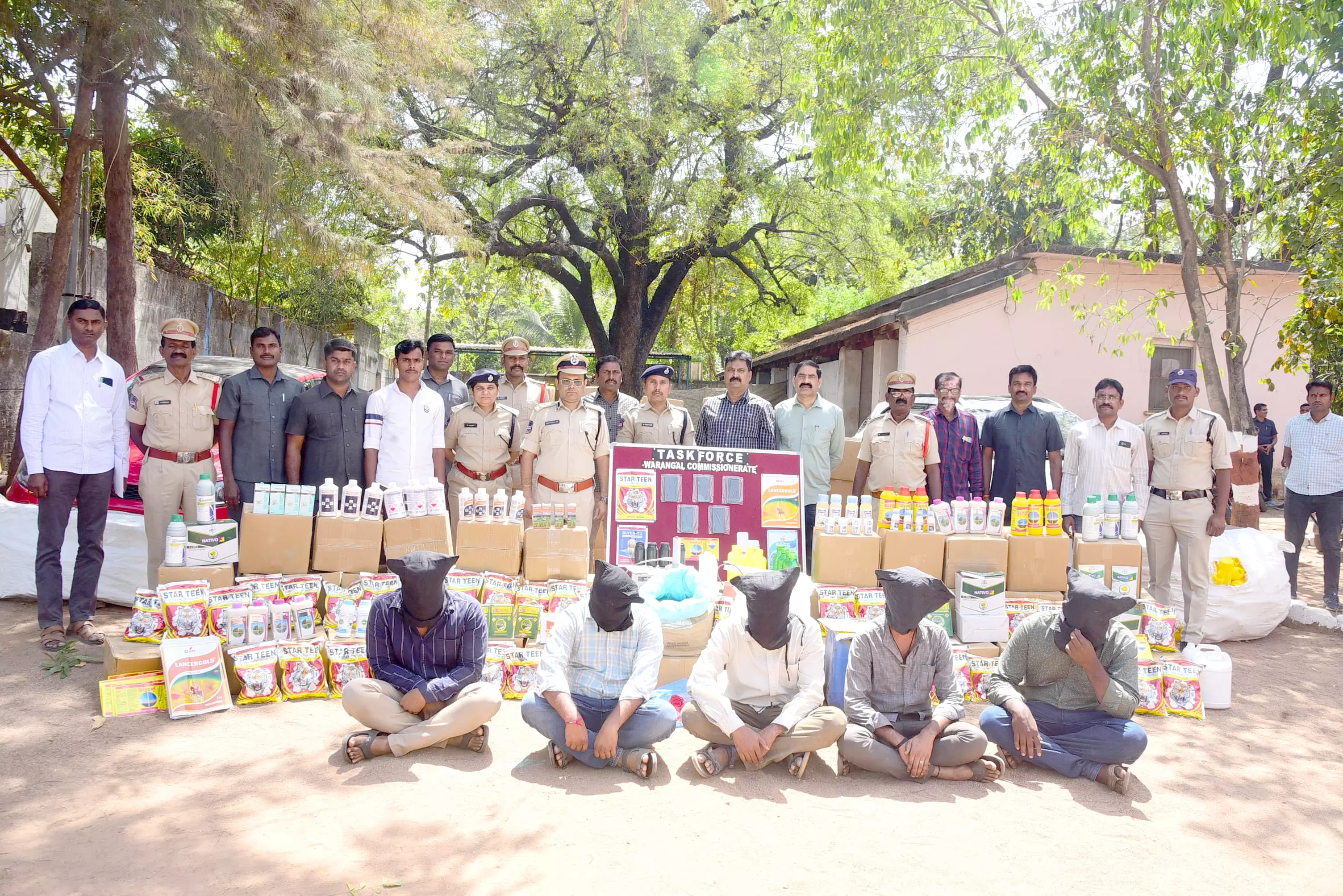 Fake pesticides worth `34 lakh seized, 5 Arrested