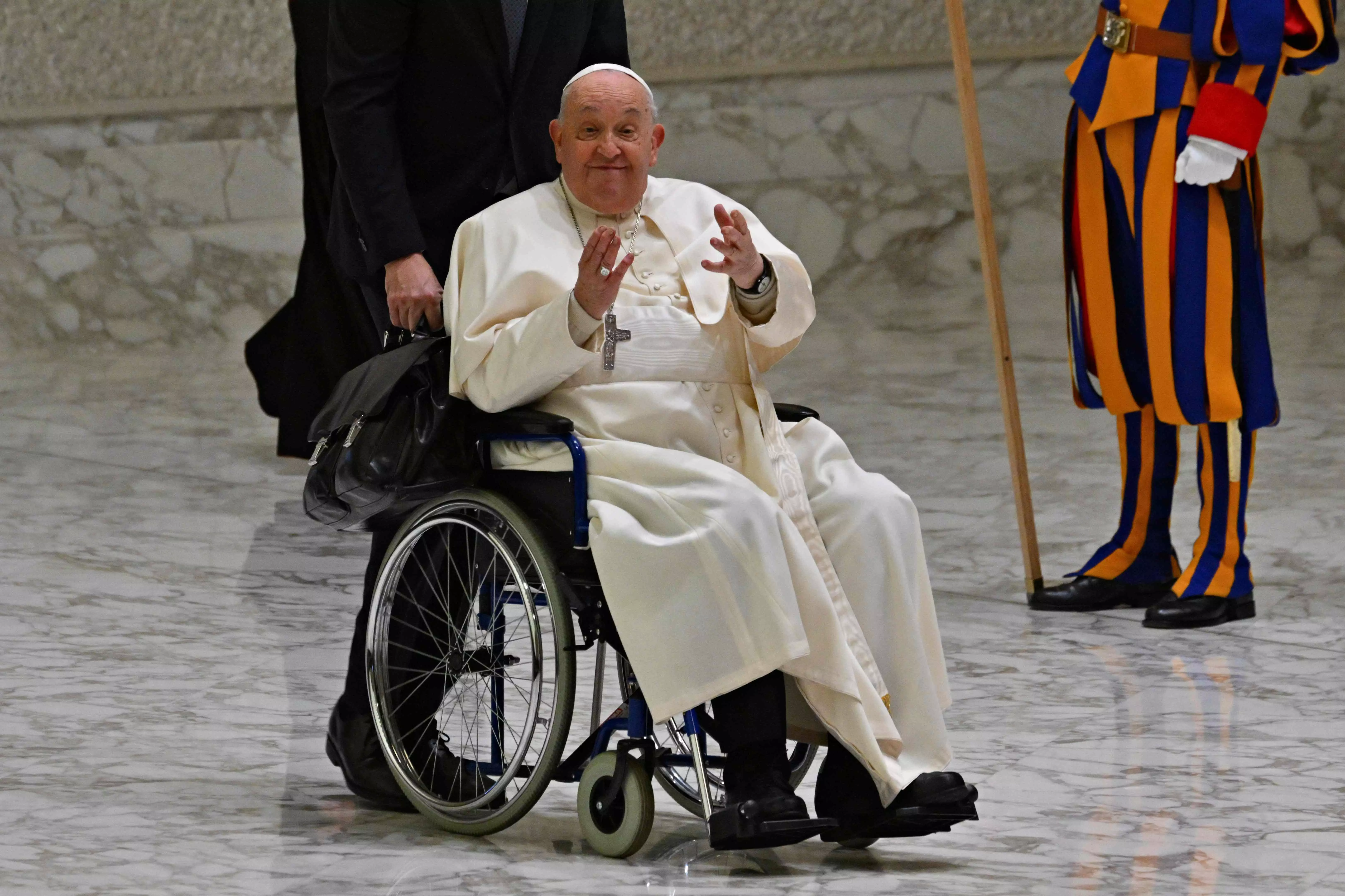 Pope Francis records audio greeting from hospital to thank people for their prayers