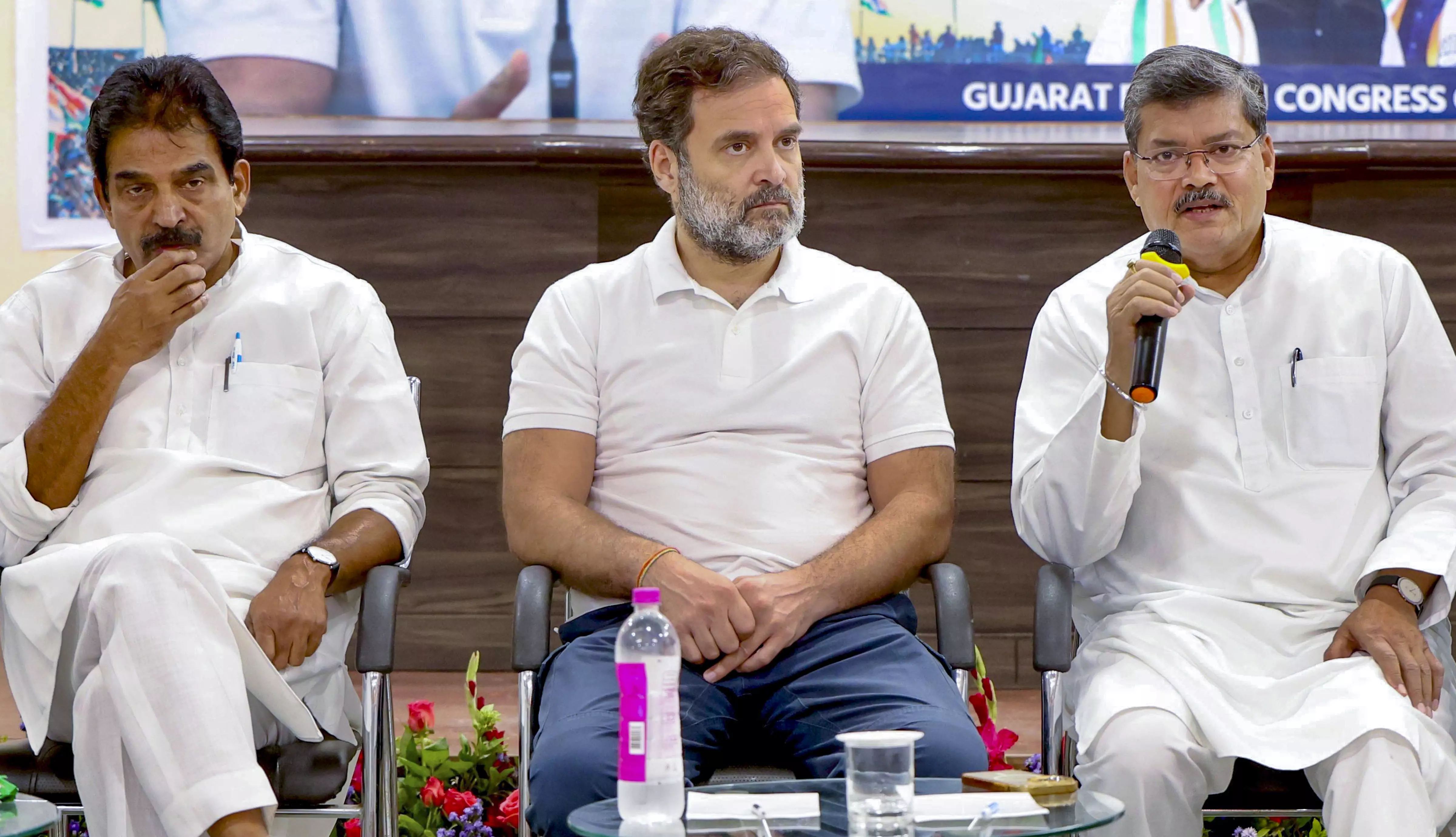 Rahul Gandhi meets key Congress leaders as 2-day Gujarat visit begins