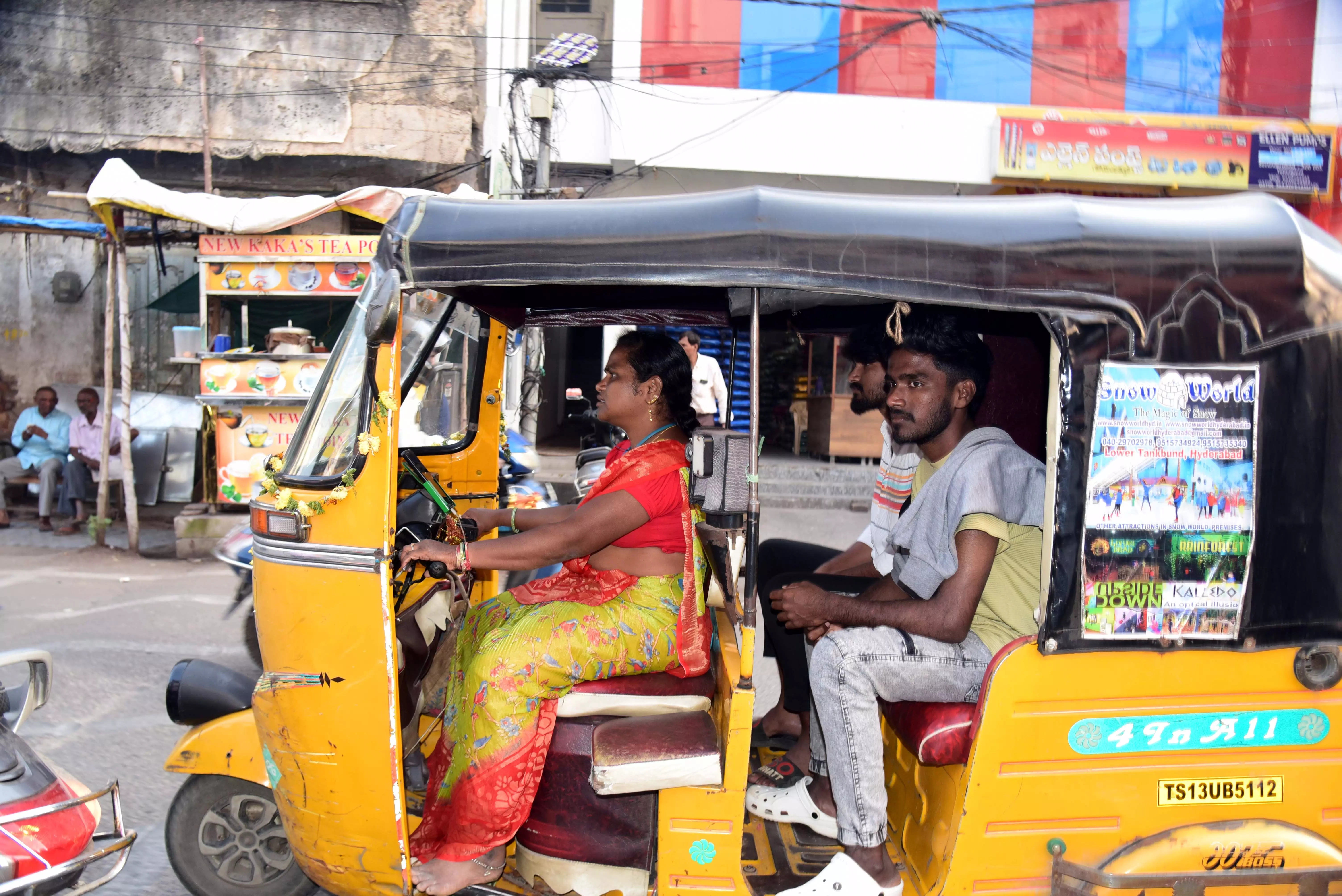 Woman dares all odds to drive auto