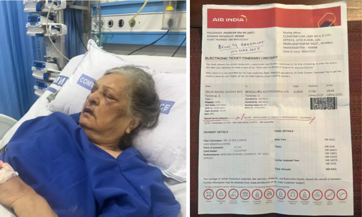 82-Year-Old Woman Suffers Stroke After Fall at Delhi Airport, Denied Wheelchair