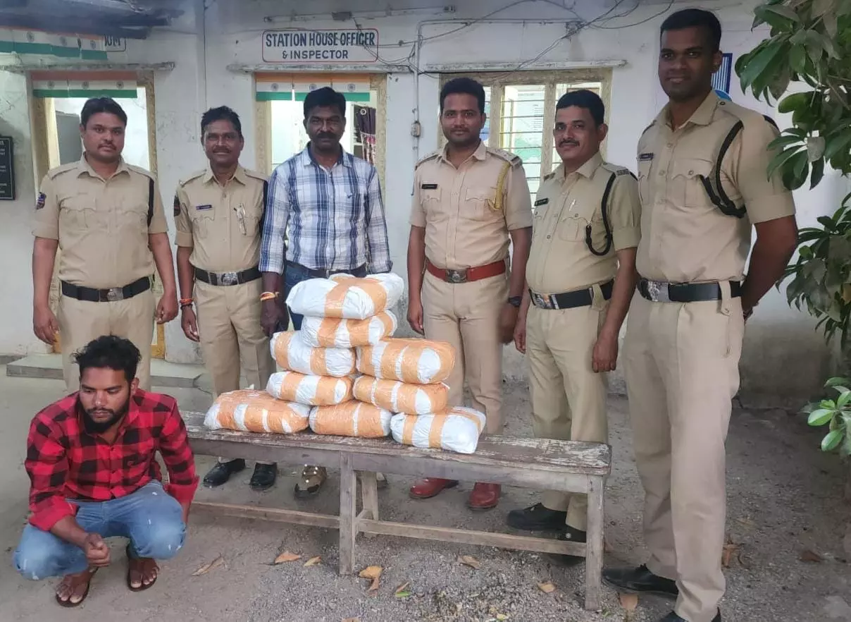 Ganja worth Rs 3.75 lakh seized in Hanamkonda