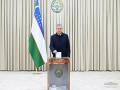 President of Uzbekistan Shavkat Mirziyoyev votes in parliamentary elections