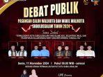 Debat Calon Wali Kota Subulussalam Digelar Besok, Nonton Live Streaming di YouTube Serambinews!