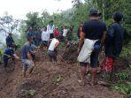 Jalan Takengon-Bireuen Amblas, Dua Warga Tertimbun Longsor di Bener Meriah