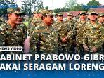 VIDEO - Menteri Prabowo-Gibran Pakai Seragam Loreng Ala Tentara di Akademi Militer Magelang