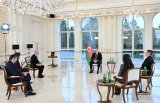 President Ilham Aliyev interviewed by local TV channels (PHOTO/VIDEO BROADCAST)