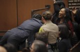 A$AP Rocky dives into Rihanna’s arms as not guilty verdict is read