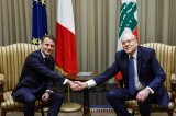 French president meets with caretaker Lebanese PM