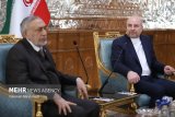 Iran parliament speaker meets his Iraqi counterpart